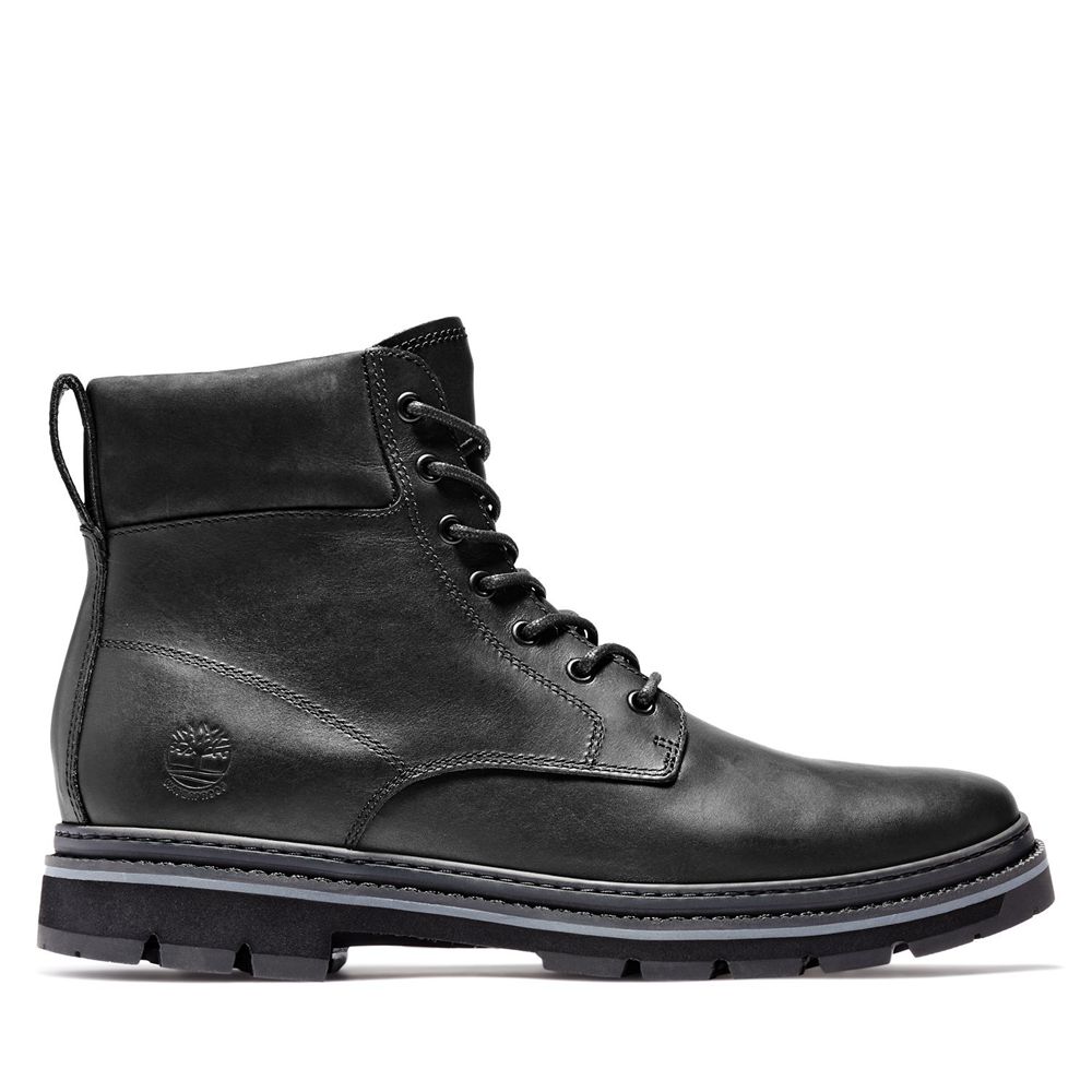 Timberland Μποτες Χιονιού Ανδρικα Μαυρα - Port Union Waterproof Plain-Toe - Greece 6485013-EQ